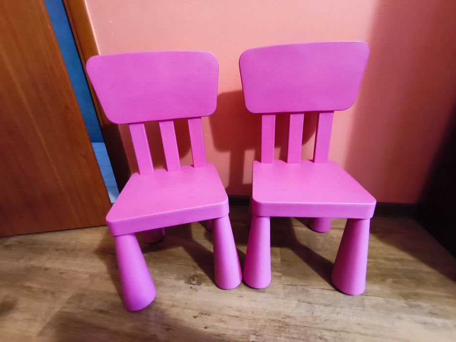 2 krzesełka i taboret Ikea Mamut