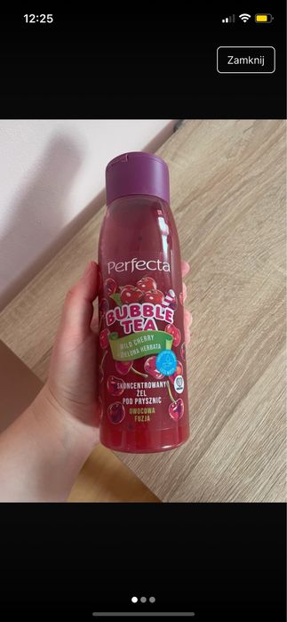 Perfecta Bubble Tea zel pod prysznic wild cherry zielona herbata
