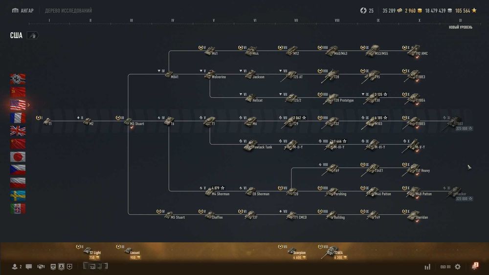 Аккаунт WOT Eu 70 топов в ангаре+ 33 прем танка