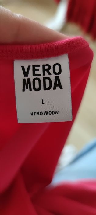Basic top bluzka długa L/40/12 różowy regulowane ramiączka Vero Moda