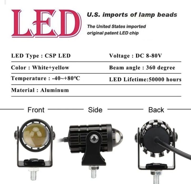 Противотуманные  LED  фары.