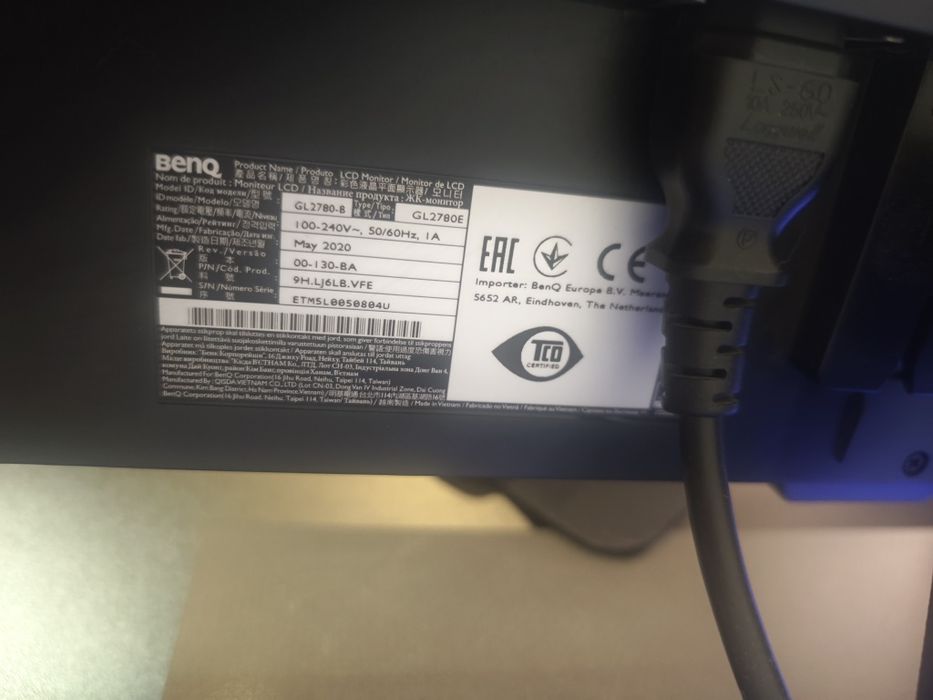 Monitor BenQ GL2780 27" – 75Hz / 1ms (Impecável, c/ Fotos Ligado)