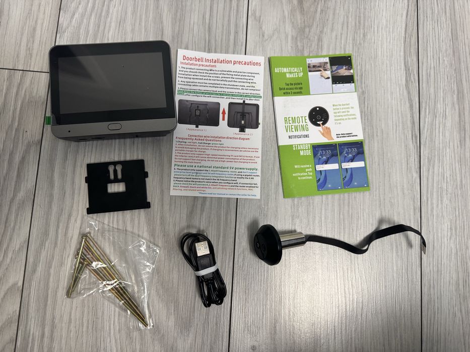 Бездротове смарт відеовічко для дверей з Wi-Fi, Full HD 1080P та монітором 4.3"