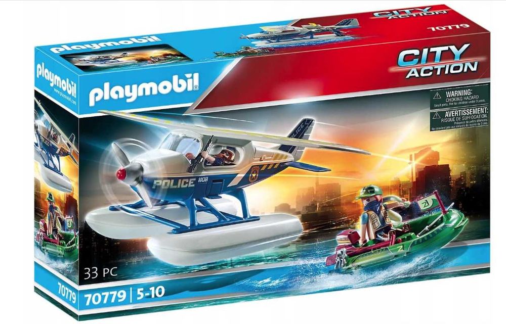 Playmobil Policyjny samolot wodny: Pościg za przemytnikiem 70779