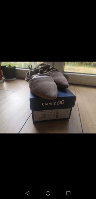 Balerinki Caprice, zamsz r. 39