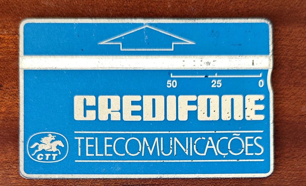 Cartão telefónico antigo