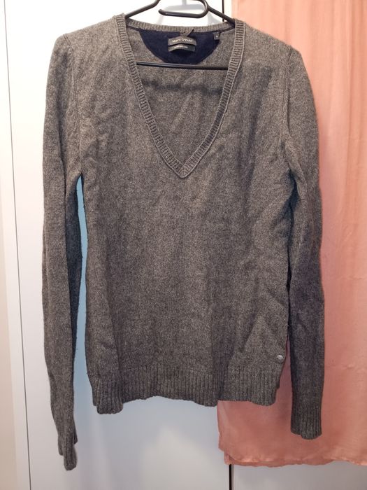 Sweter damski Marco polo szary wełna wirgin