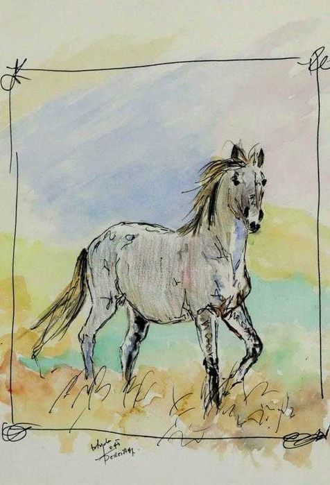 Pintura Técnica s/ Papel - João Pereira - Cavalo