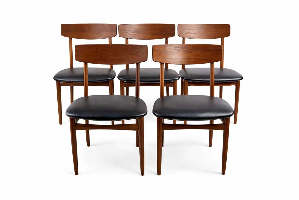 Zestaw 5 krzeseł duńskich cena za sztukę Schøning & Elgaard 82x48x48cm
