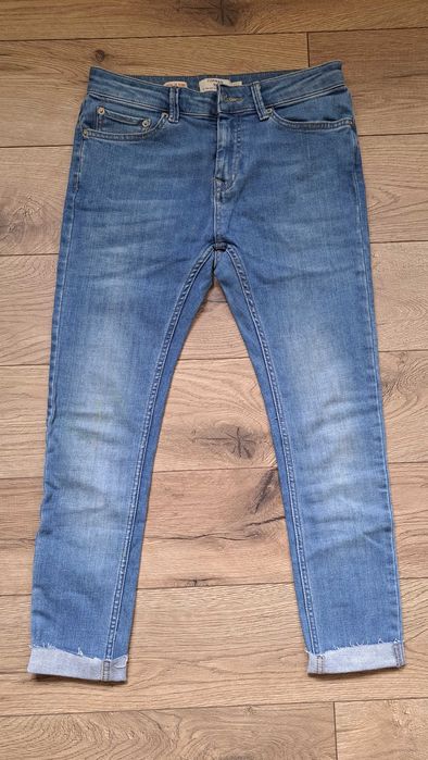 Jeansy skinny Topman niebieskie