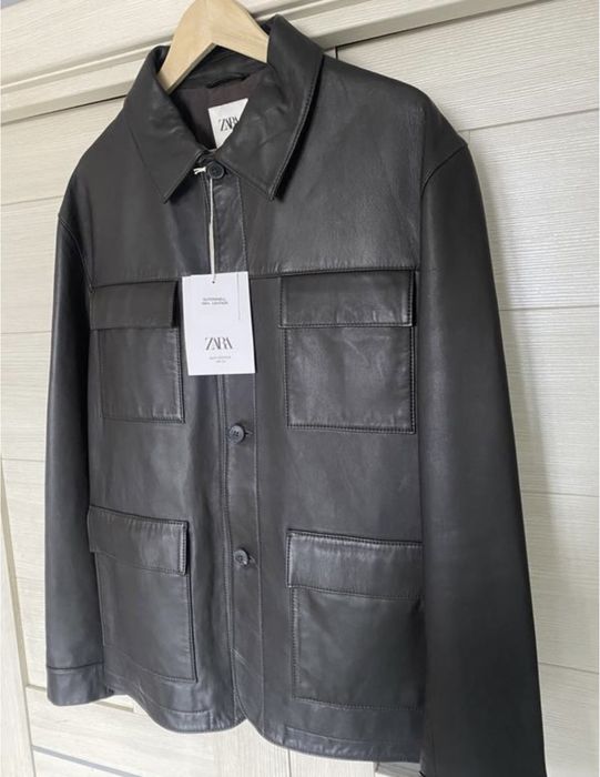 Кожаная куртка Zara man leather collection