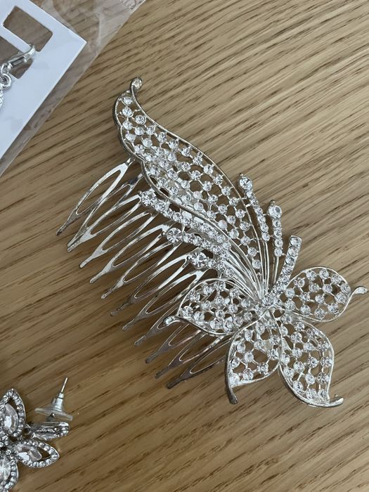 Zestaw biżuterii ślubnej / sylwestrowej. komplet