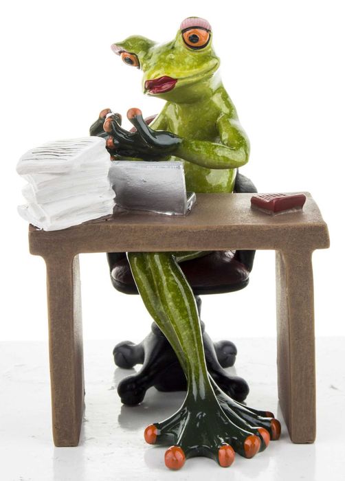 Figurka żaba żabka księgowa