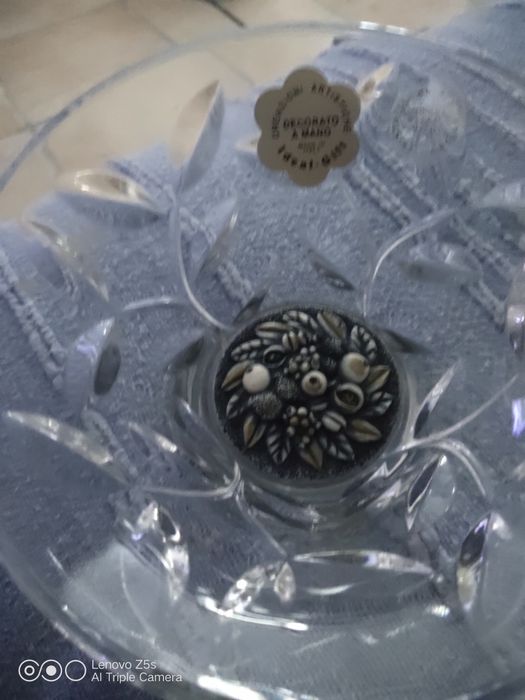 Taca de decoração em cristal