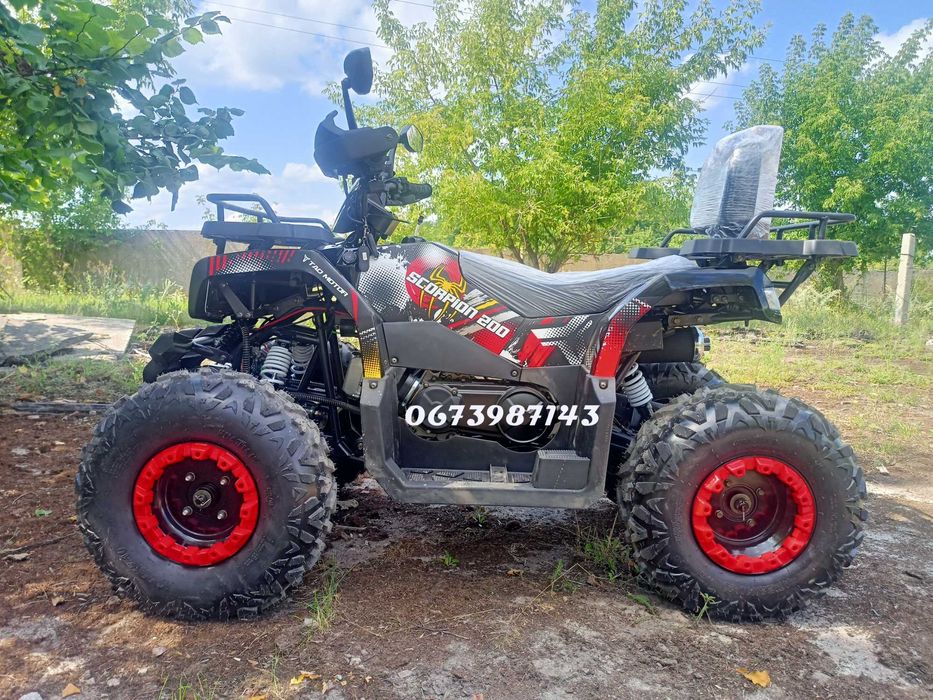 Квадроцикл Comman Scorpion 200cc ЛЕБІДКА Фаркоп Вантажепідйомніть 300 кг/2-місця Безкоштовна доставка