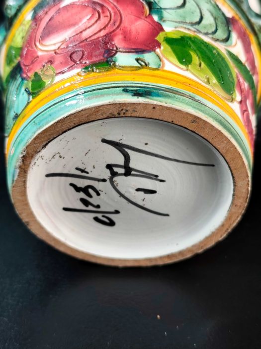 Ceramiczna Doniczka Ręcznie Malowana Włoska