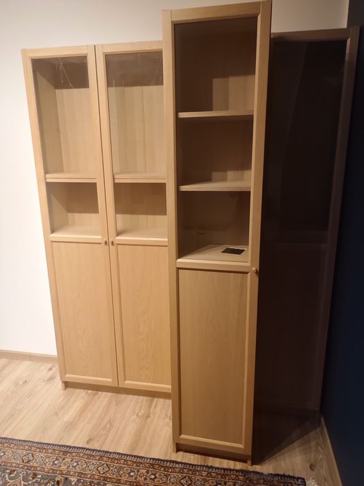 Billy oxberg regał wąski dąb 40x30x202 Ikea