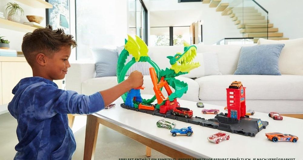 3 набіра City Hot Wheels Dragon + автомайстерня + заправочна станція