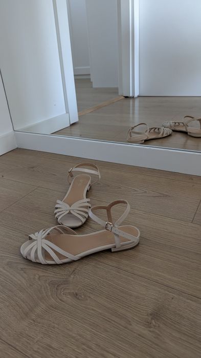 Beżowe/nude sandałki ANIS Marlene