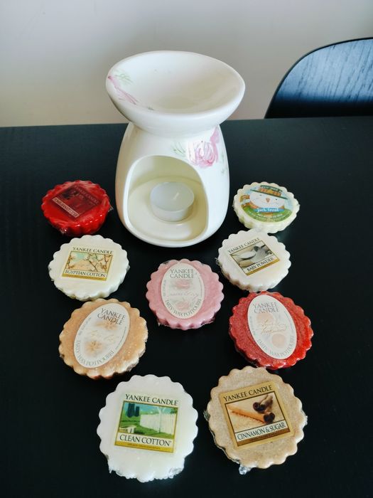 Difusor queimador de tartes cera & 9 tartes Yankee Candle