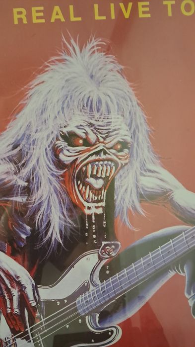 pôster raro iron maiden 1993 - gotemburgo - original e emoldurado