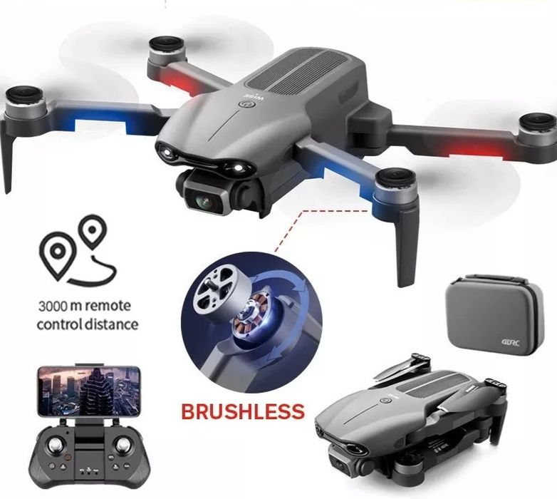 Dron F9 Pro GPS 3km zasięg 2xKamera Powrót Śledzenie