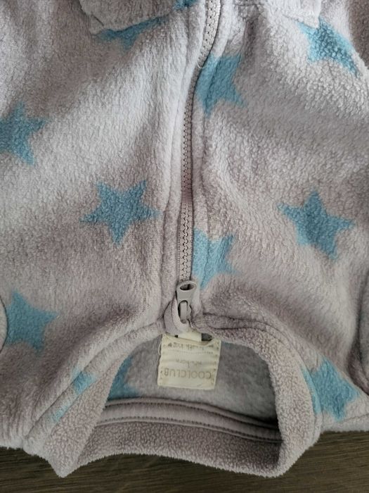 3szt kombinezon rozmiar 68 ciepły pajacyk polarowy z kapturem