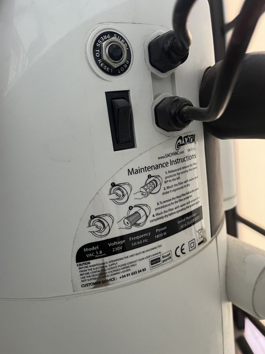 Aspiração central como nova (menos de dois anos de uso)