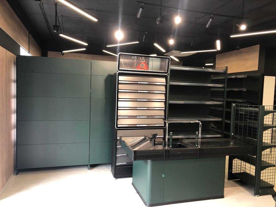 Стелажі для магазину, торгове обладнання, прилавки, полиці в магазин