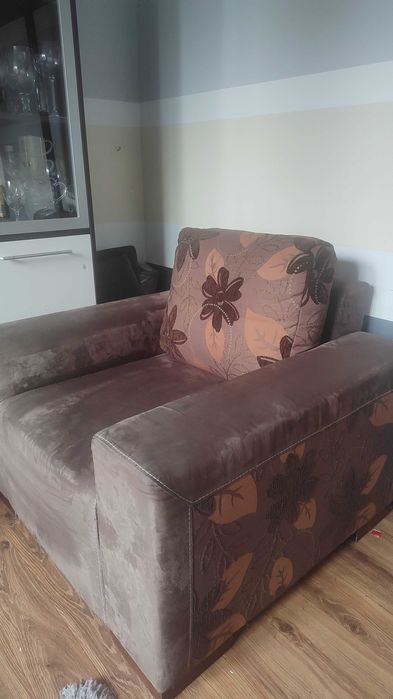 Komplet Kanapa Fotel Pufa