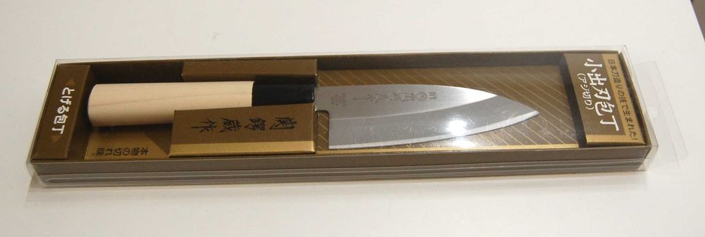 Japoński oryginalny mały nóż szefa kuchni deba ostrze 10.4 cm
