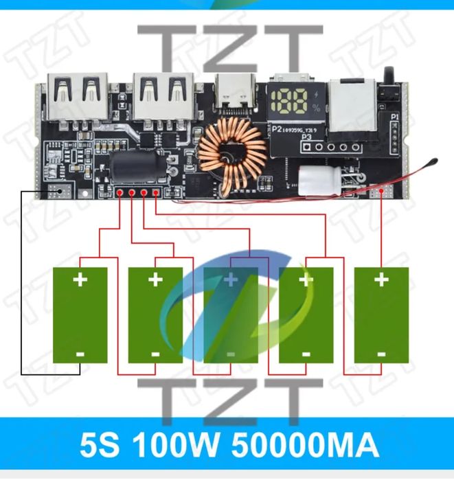Плата зарядки повербанку Fast Charge 5S/4S 100W , 3S 65W