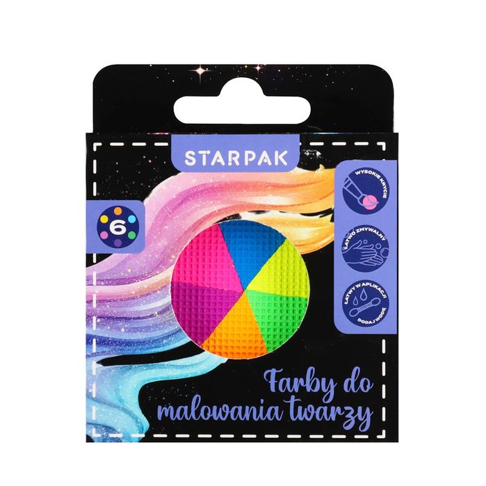 Farby Do Malowania Twarzy 6 KolorÓw Paletka Starpak 576506. Starpak