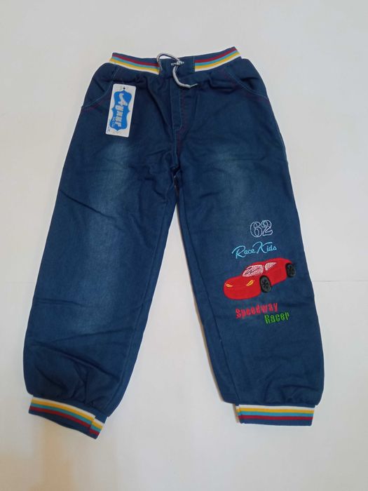 Зимові джинси на махрі брюки штани на хлопчика р. 110 - 116