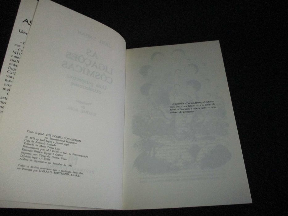 Livro​ As Ligações Cósmicas Uma Perspectiva Extraterrestre Carl Sagan
