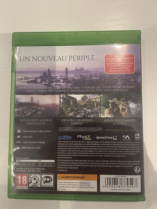 Metro Exodus + Metro 2033 Redux Xbox One
