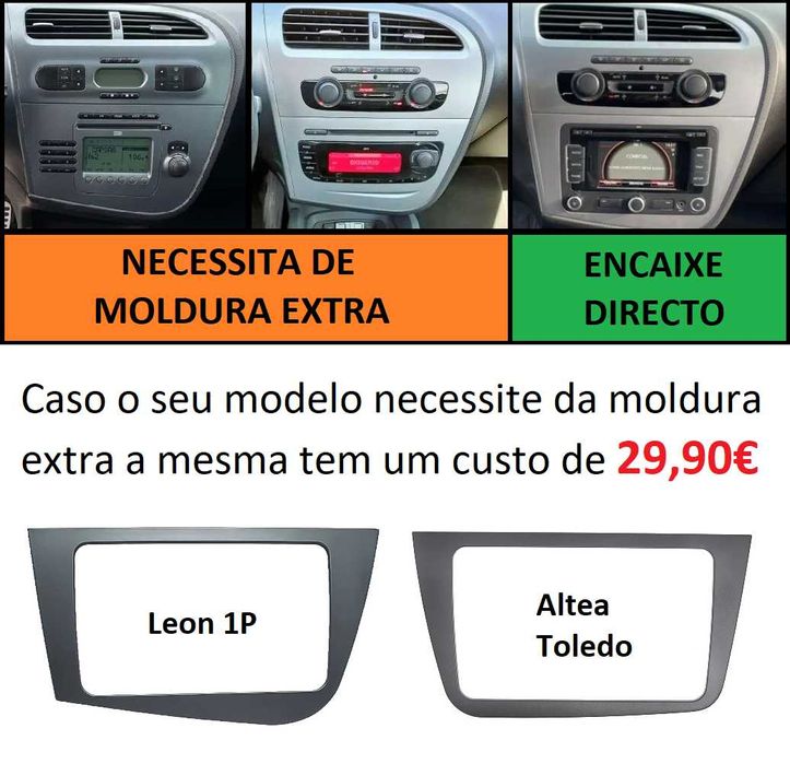 (NOVO) Rádio 2DIN 9" • SEAT Leon 1P • Toledo • Altea • Android 4+64GB