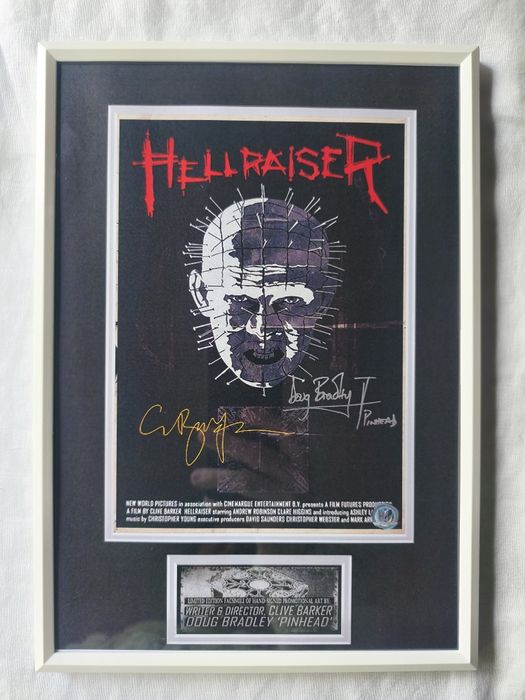 Moldura Filme Hellraiser com Autógrafos (A4)