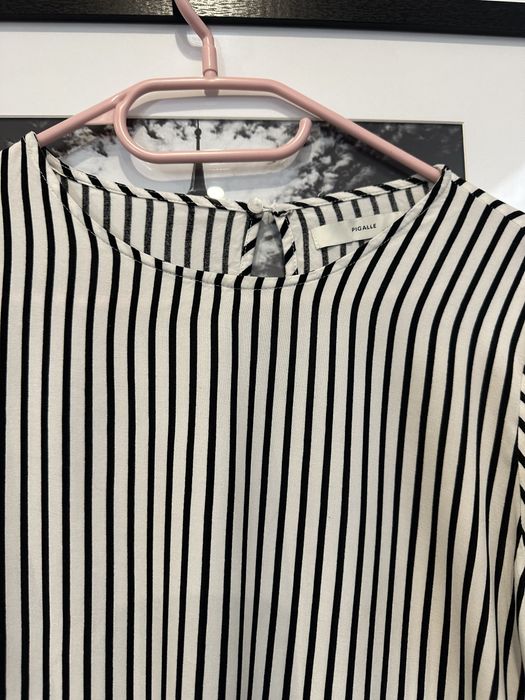 Bluzka xs w paski piggale do pracy 3/4 rękaw