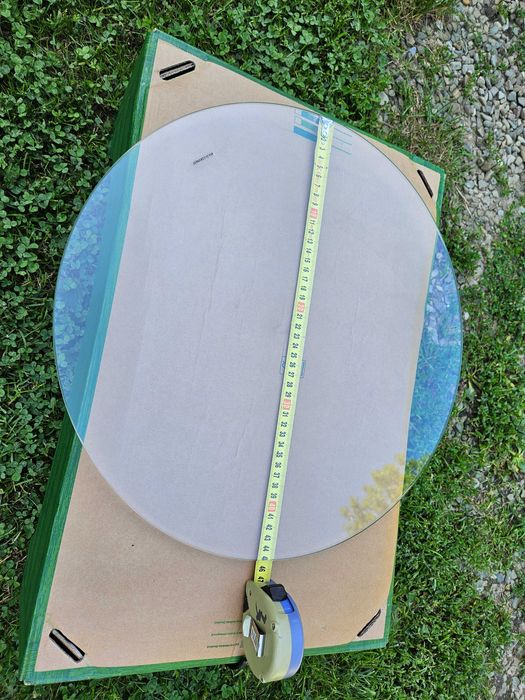 Koło z szkła hartowanego szlifowane kółko na stolik tempered glass