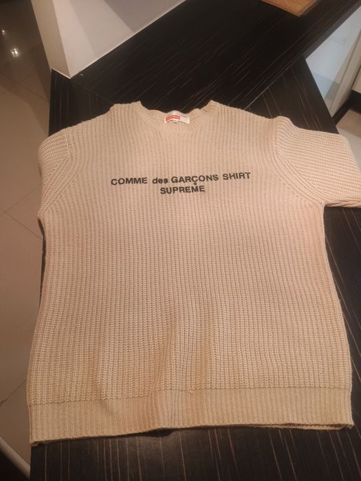 Sweter męski Supreme, beżowy, rozmiar L