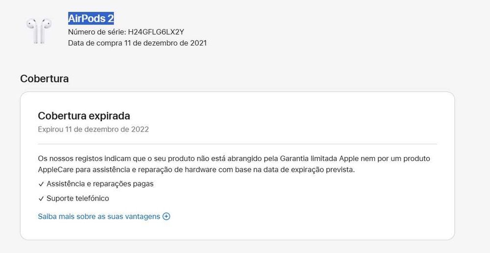 Apple AirPods 2 geração originais