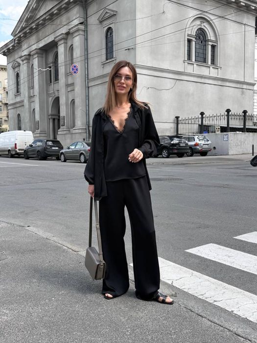 Атласный костюм marymax zara marsego ivina
