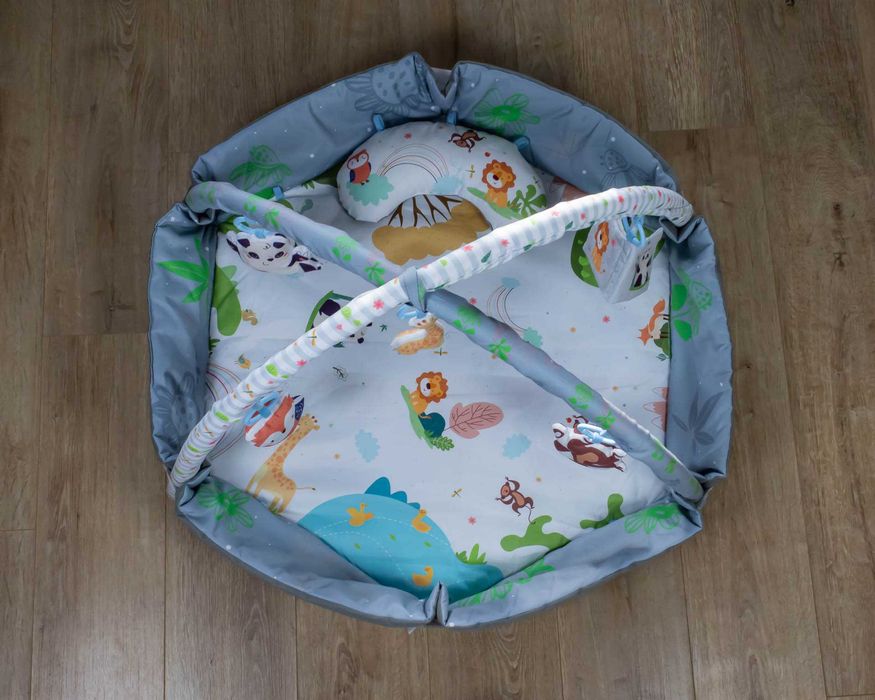 Розвиваючий термокилимок манеж 2 в 1 для малюка дитини новонароджених