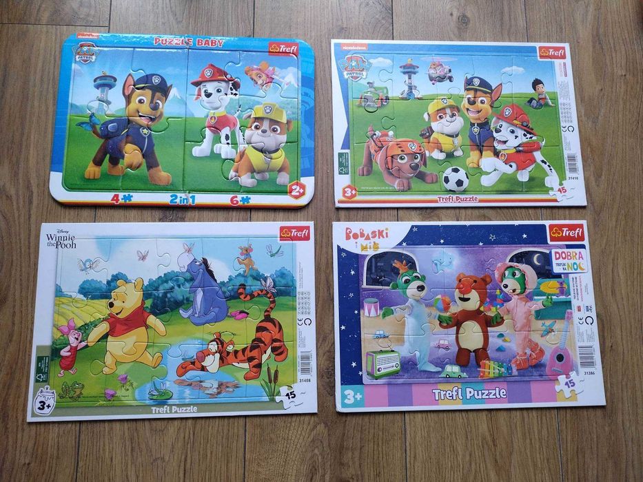 Zestaw puzzli Kubuś Puchatek Psi patrol Trefliki
