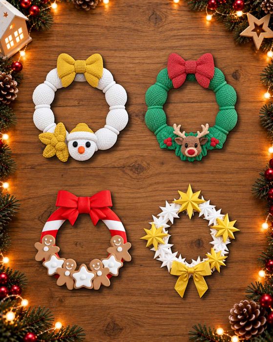 Coroa de Natal decorativa para porta/parede