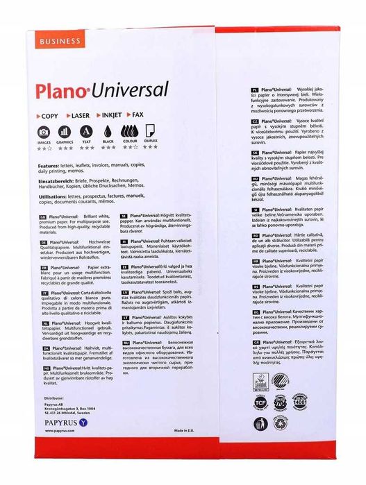 Papier do drukarki kopiarki A4 500 arkuszy 80g Ksero xero Plano