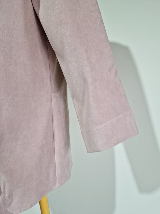 Bluzka koszulowa ciemny beż wiązana sznureczkami