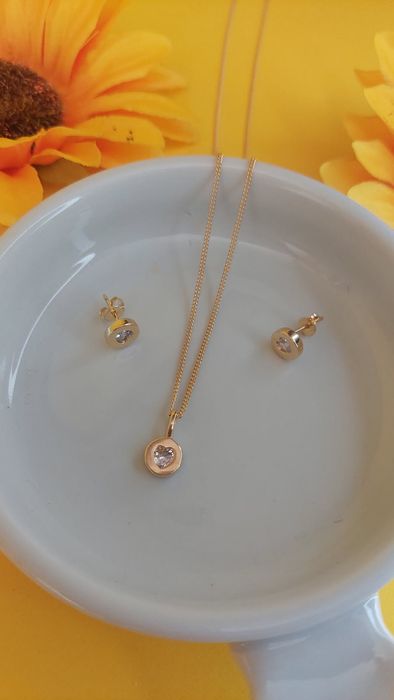 Conjunto de luxo semijoias de qualidade,  folheado a ouro 18.