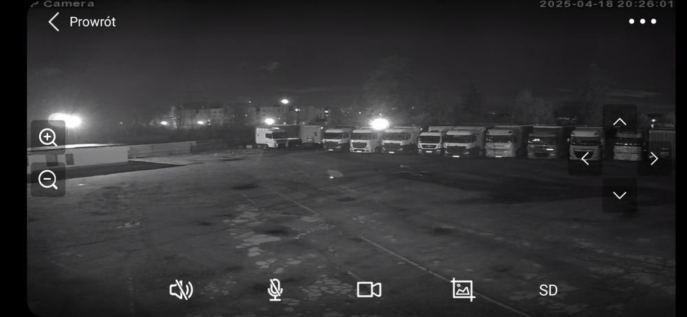 Parking dozorowany Tir maszyny budowlane
